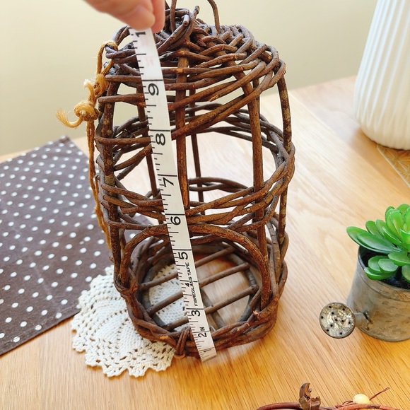 Anthropologie 3pcs grapevine wreath and woven storage basket / home decor - Picture 11 of 13